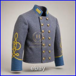 Civil War Repro Confederate Infantry Officer Shell Jacket Blue All Sizes