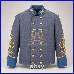 Civil War Repro Confederate Infantry Officer Shell Jacket Blue All Sizes