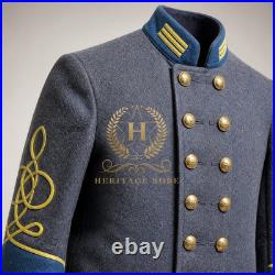 Civil War Repro Confederate Infantry Officer Shell Jacket Blue All Sizes