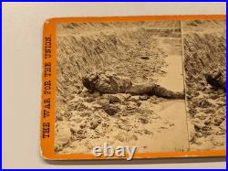 Civil War Stereoview Photo Rebel Confederate Dead Soldier Anthony #3184 Mahone