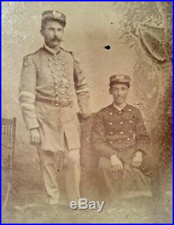 Civil War Tintype Photograph Confederate Officer VMI Uniform With Aide New Market