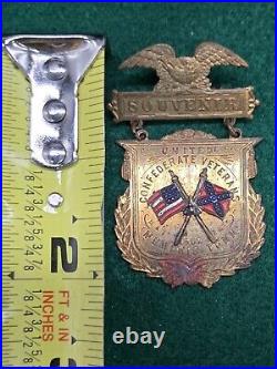 Civil War UCV Confederate Veterans 1901 Reunion Medal Pinback Memphis TN