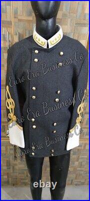 Civil War US Confederate General Officers Shell Coat Jacket Double Breasted