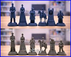 Civil War Union VS Confederate Chess Set