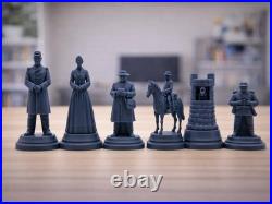 Civil War Union VS Confederate Chess Set