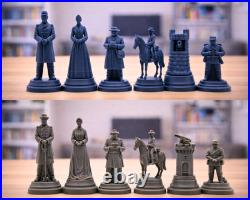 Civil War Union VS Confederate Chess Set Pieces Only no Board Civil War Union VS Confederate Chess Set Pieces Only no Board