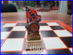 Civil War Union vs Confederate armyHand Painted Polystone Chess Pieces