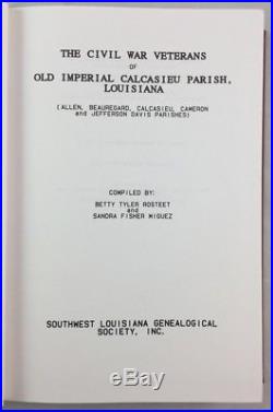 Civil War Veterans Old Imperial Calcasieu Parish Louisiana Confederate Genealogy