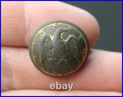 Civil War button Confederate Staff Officer Eagle looking right 1863 camp Tenness