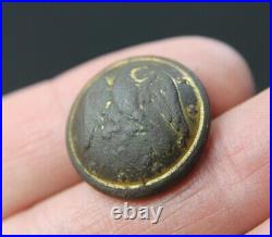 Civil War button Confederate Staff Officer Eagle looking right 1863 camp Tenness