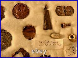 Civil War dug relics Wartrace, TN mini ball Confederate Infantry button Enfield
