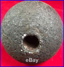 Civil War era 12 lb Exploding Cannon Ball Mortar Round Possibly Confederate