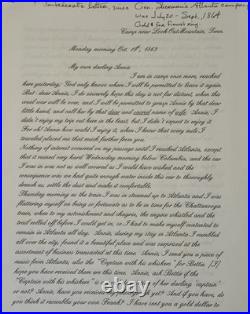 Civil War letter to his wife Confederate. Over 155 years Old