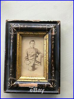 Civil War photo of Confederate officer in original frame