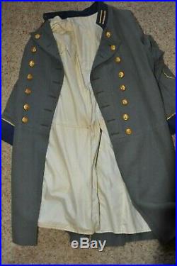 Civil War reenactor Confederate officer frock coat size L wool Jarnigan uniform