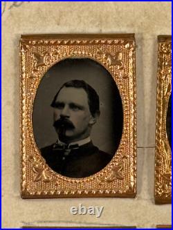 Civil War x4 Gem Tintypes Generals Soldiers Officers Union Confederate photo