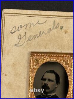 Civil War x4 Gem Tintypes Generals Soldiers Officers Union Confederate photo