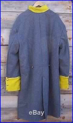 Civil war confederate cavalry frock coat with 4 row braids 44