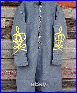 Civil war confederate frock coat with 4 row braids 44