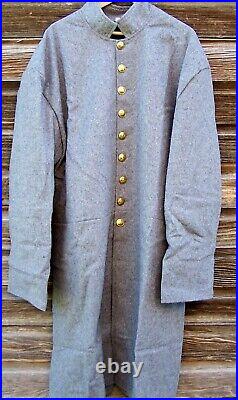 Civil war confederate gray single breasted frock coat 44