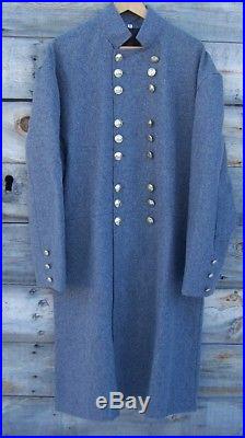 Civil war confederate officers double breasted wool frock coat 46