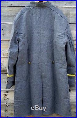 Civil war confederate reenactor officers double breasted frock 4 braids coat 52