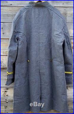 Civil war confederate reenactor officers double breasted frock coat 4 braids 48