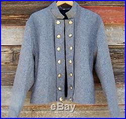 Civil war confederate reenactor officers double breasted shell jacket 42