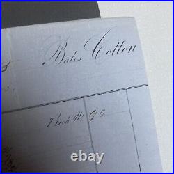 Civil war era COTTON BAIL receipt New Orleans historic confederate CSA Orig