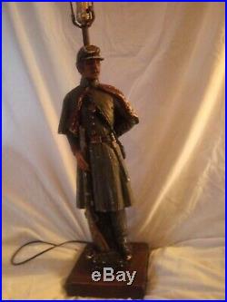 Civil war soldier-rebel/Confederate lamp