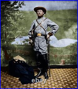 Col John Mosby Confederate The Gray Ghost Color Tinted photo Civil War 03240