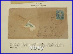 Collection 21 Confederate Mississippi Civil War Covers CSA Stamps Turned, Kohn++