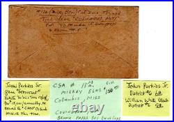 Columbus MS Confederate Civil War Perkins CSA Congress to W. W. Clark