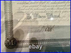 Confederate $1000 Bond Authentic Civil War