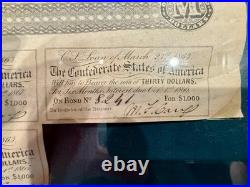 Confederate $1000 Bond Authentic Civil War