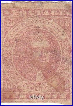 Confederate #5 Civil War Thomas Jefferson Ten Cent Stamp