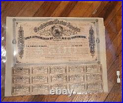 Confederate 500 Dollar Large Civil War Bond 1864 59 Bonds 15 Dollar Nice Shape