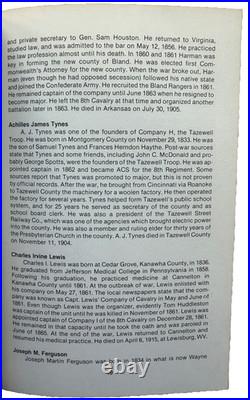 Confederate 8th Virginia Cavalry CIVIL War History Book Jubal Early Dickinson