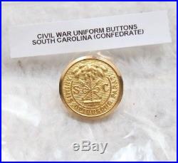 Confederate Button Civil War Uniform South Carolina Small Coat Vest Replacement