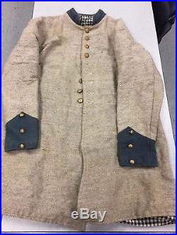 Confederate Campaigner Civil War Reenacting Frock Coat. Size 44