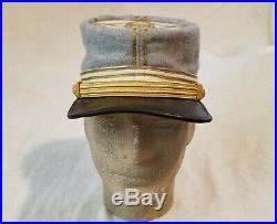 Confederate Captain Civil War Wool Kepi, Custom Tailored Sz. 57-57 1/2cm