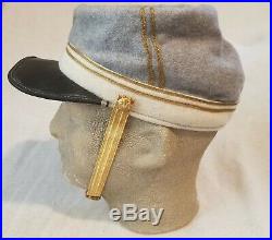 Confederate Captain Civil War Wool Kepi, Custom Tailored Sz. 57-57 1/2cm