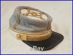 Confederate Captain Civil War Wool Kepi, Custom Tailored Sz. 57-57 1/2cm