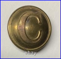 Confederate Cavalry Lined C Civil War Coat Button