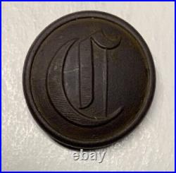 Confederate Cavalry Script C Civil War Coat Button