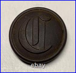 Confederate Cavalry Script C Civil War Coat Button