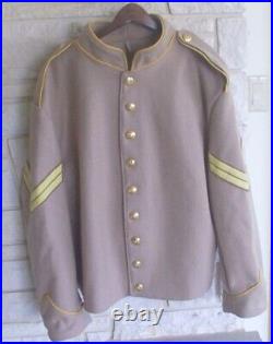Confederate Cavalry Shell Jacket, Butternut, Civil War Beige wool jacket