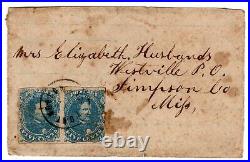 Confederate Civil War CSA4 CV$550 Port Hudson LA to MS on Lined Paper Adversity