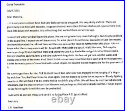 Confederate Civil War Camp Trousdale TN to Stewart's Ferry Letter 1861