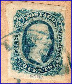 Confederate Civil War Columbia SC Missent & Due 10 to Willington SC